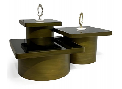 Wohnzimmertisch Set Couchtisch Sofatisch Holz Moderne Luxus Möbel 3tlg