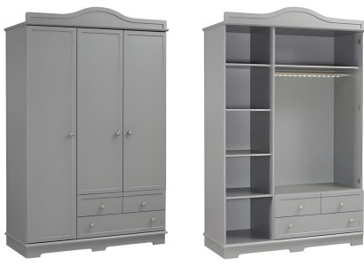 Weißer moderner Holzschrank mit Stauraum für Schlafzimmer und Flur