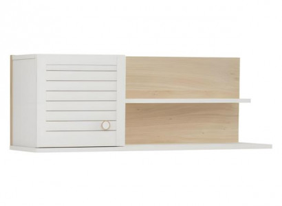 Wandmodul aus Holz in Weiß modern, elegantes Design