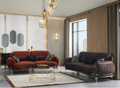 Wohnzimmer Top-Qualität 2x 3-Sitzer Sofas Luxuriöse Polster Couchen Sitzmöbel