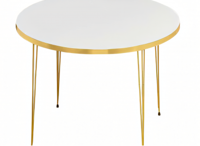 Weißer Holz-Couchtisch im modernen Design
