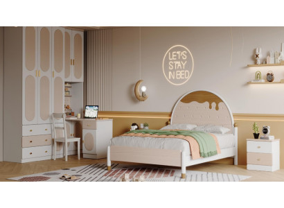 Design Komplett 2x Nachttische Kinderzimmer Kleiderschrank Luxus Jugendzimmer