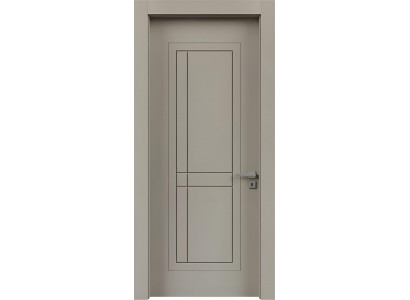 Beige Edle Kompletttür Stilvolle PVC-Laminierung Sicherheitstüren