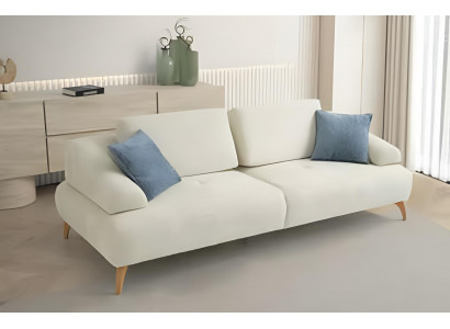 Wohnzimmer Weißer 3-Sitzer Luxuriöse Polstersofas Designer Couchen